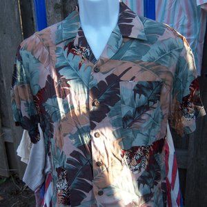 VINTAGE KENNINGTON TOMMY BAHAMA-STYLE MEN'S BUTTON DOWN SHIRT